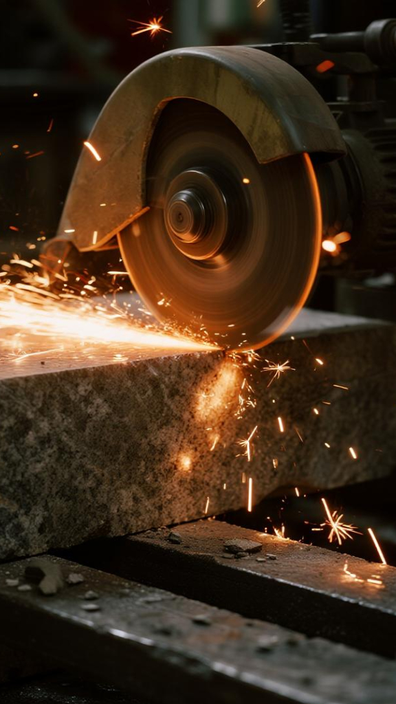 debitare glaf granit cu utilaj